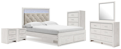 Altyra Queen Storage Bed, Dresser Mirror, Chest and 2 Nightstands - B2640B72