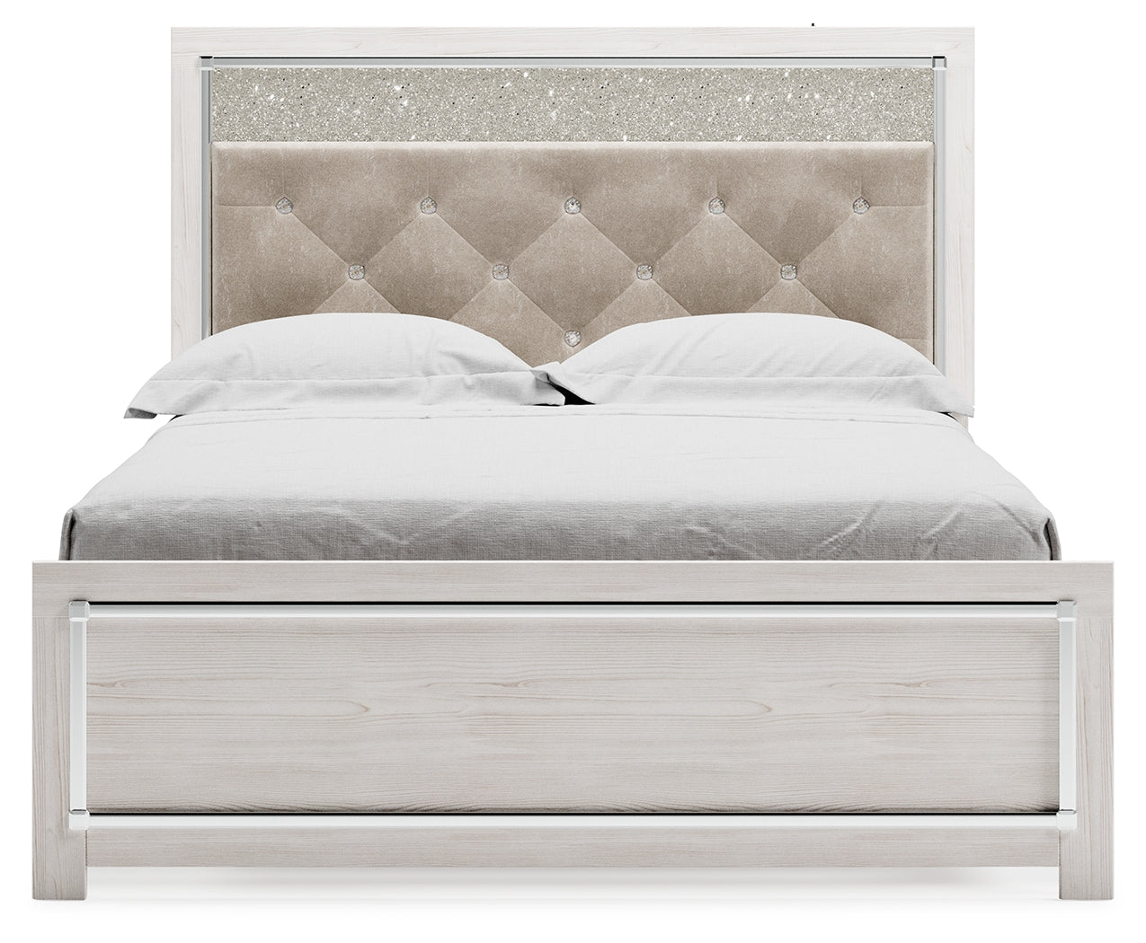 Altyra Queen Upholstered Panel Bed, Dresser, Mirror, Chest and Nightstand - B2640B62
