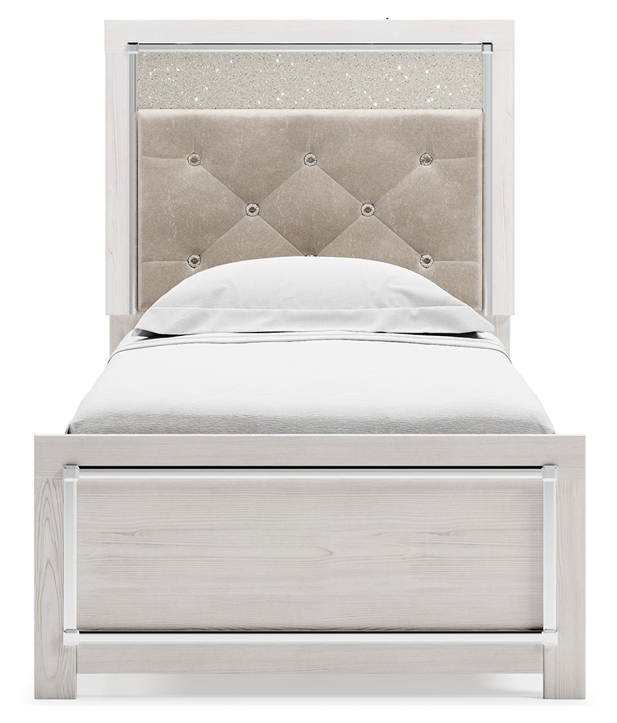 Altyra Twin Upholstered Panel Bed and 2 Nightstands - B2640B74