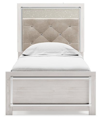 Altyra Twin Upholstered Panel Bed and 2 Nightstands - B2640B74
