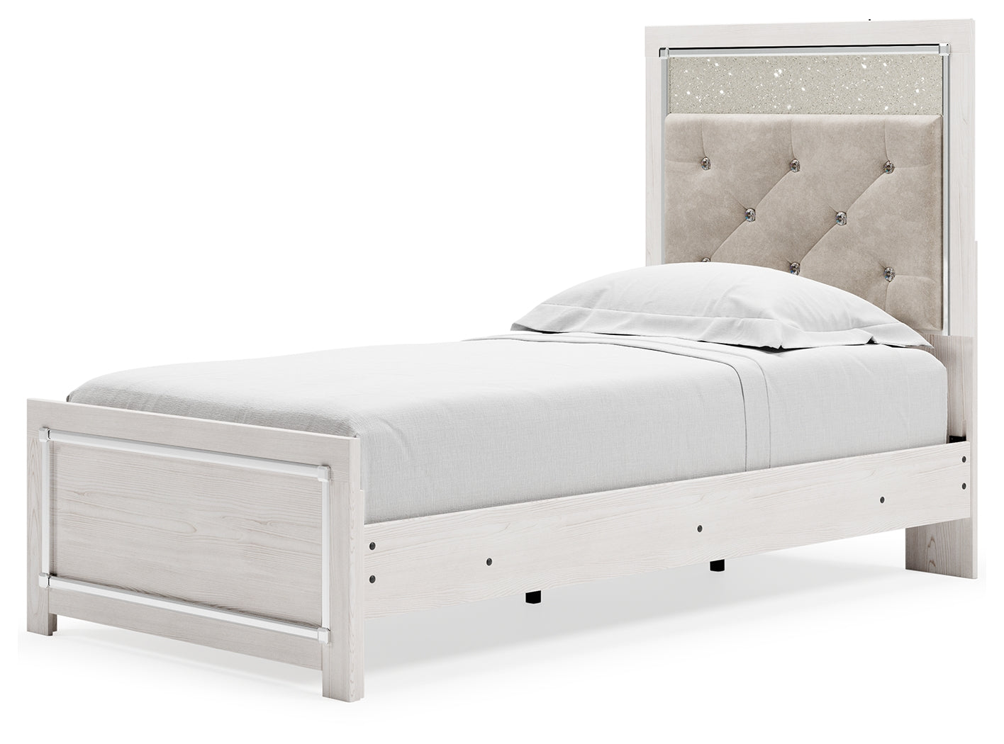 Altyra Twin Upholstered Panel Bed and 2 Nightstands - B2640B74