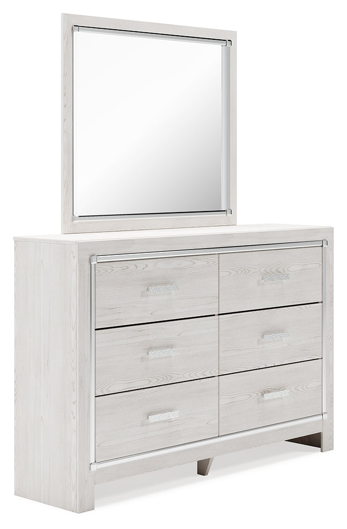 Altyra White King Storage Bed, Dresser, Mirror and 2 Chests - B2640B45