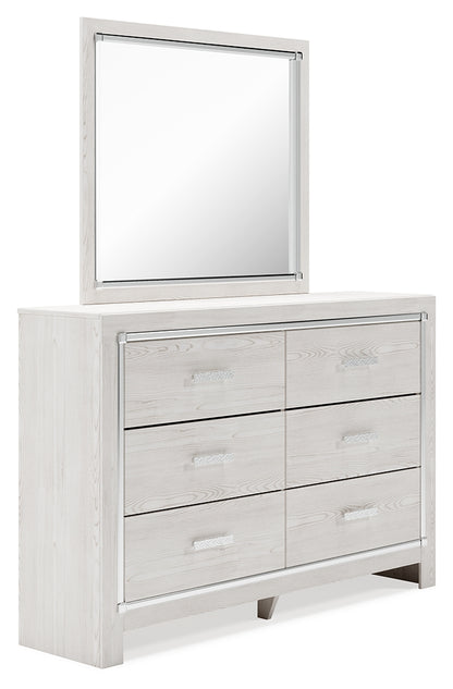 Altyra White King Storage Bed, Dresser, Mirror and 2 Chests - B2640B45
