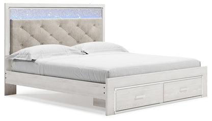 Altyra White King Storage Bed, Dresser, Mirror and 2 Chests - B2640B45