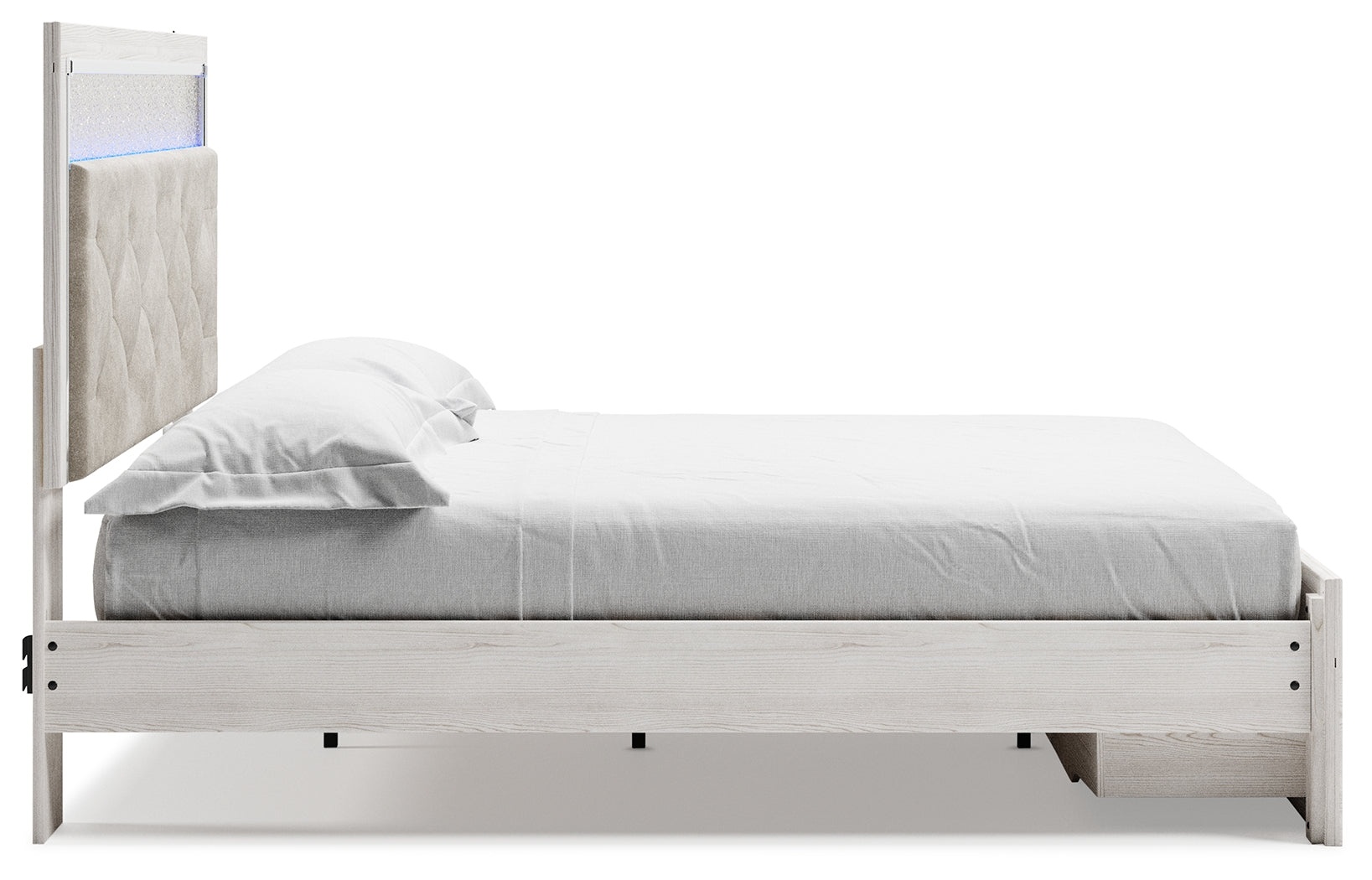 Altyra White King Storage Bed, Dresser, Mirror and 2 Chests - B2640B45