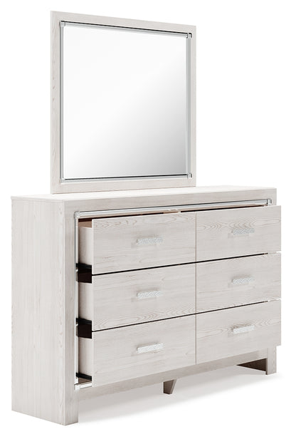 Altyra White King Storage Bed, Dresser, Mirror and 2 Chests - B2640B45