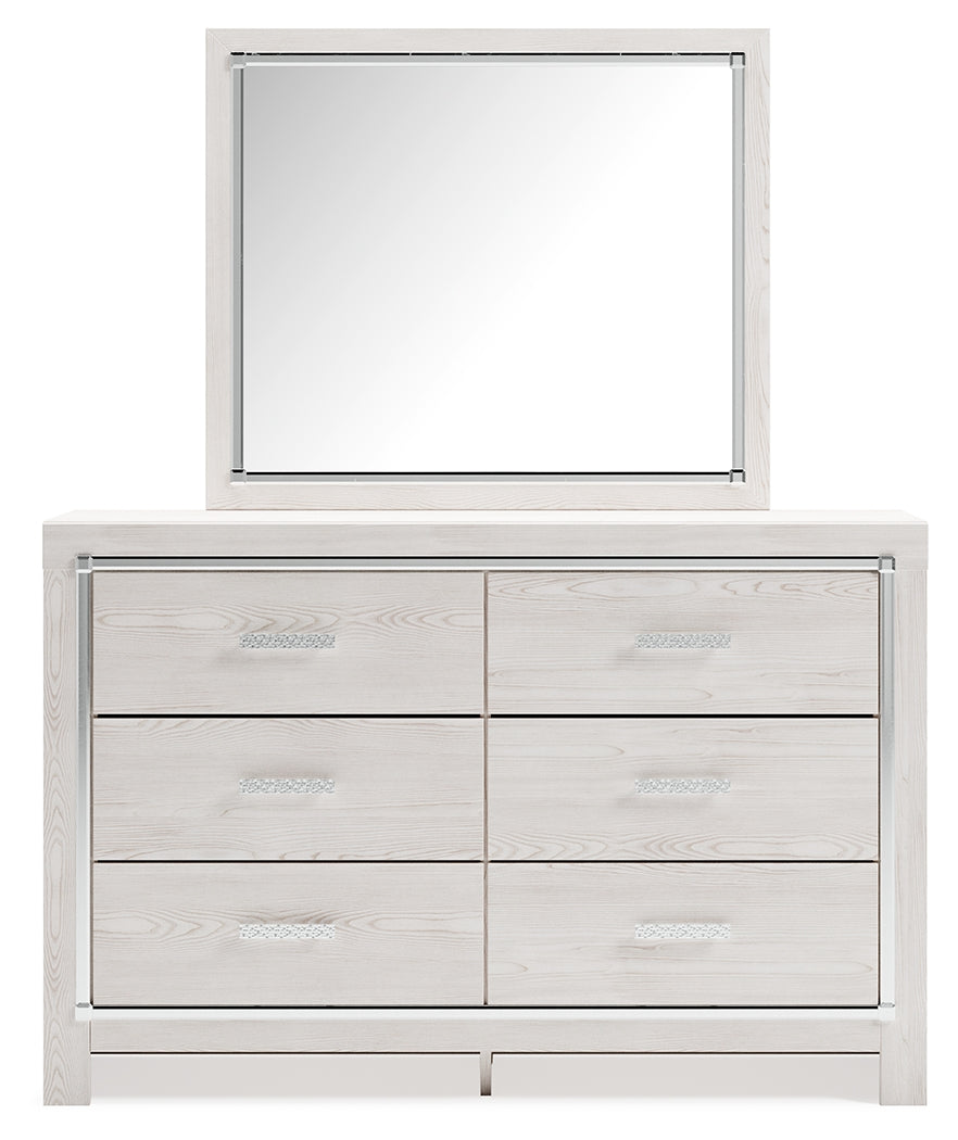 Altyra White King Storage Bed, Dresser, Mirror and 2 Chests - B2640B45