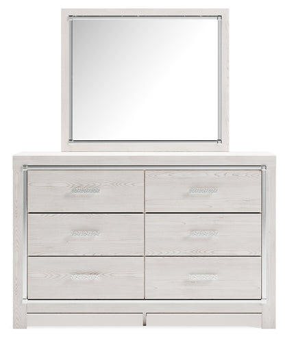 Altyra White King Storage Bed, Dresser, Mirror and 2 Chests - B2640B45