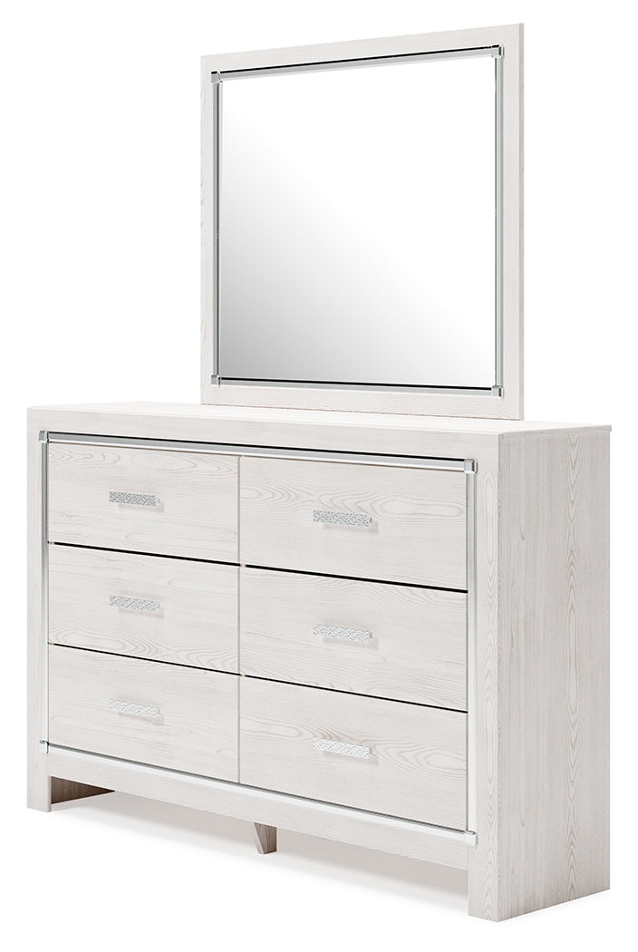 Altyra White King Storage Bed, Dresser, Mirror and 2 Chests - B2640B45