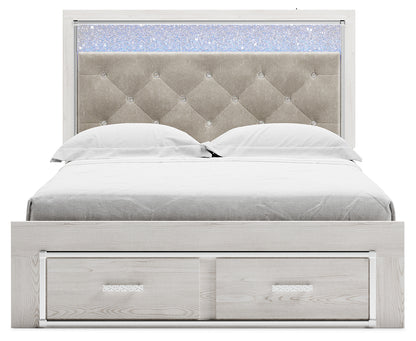 Altyra White Queen Panel Storage Bed, Dresser, Mirror and Chest - B2640B52