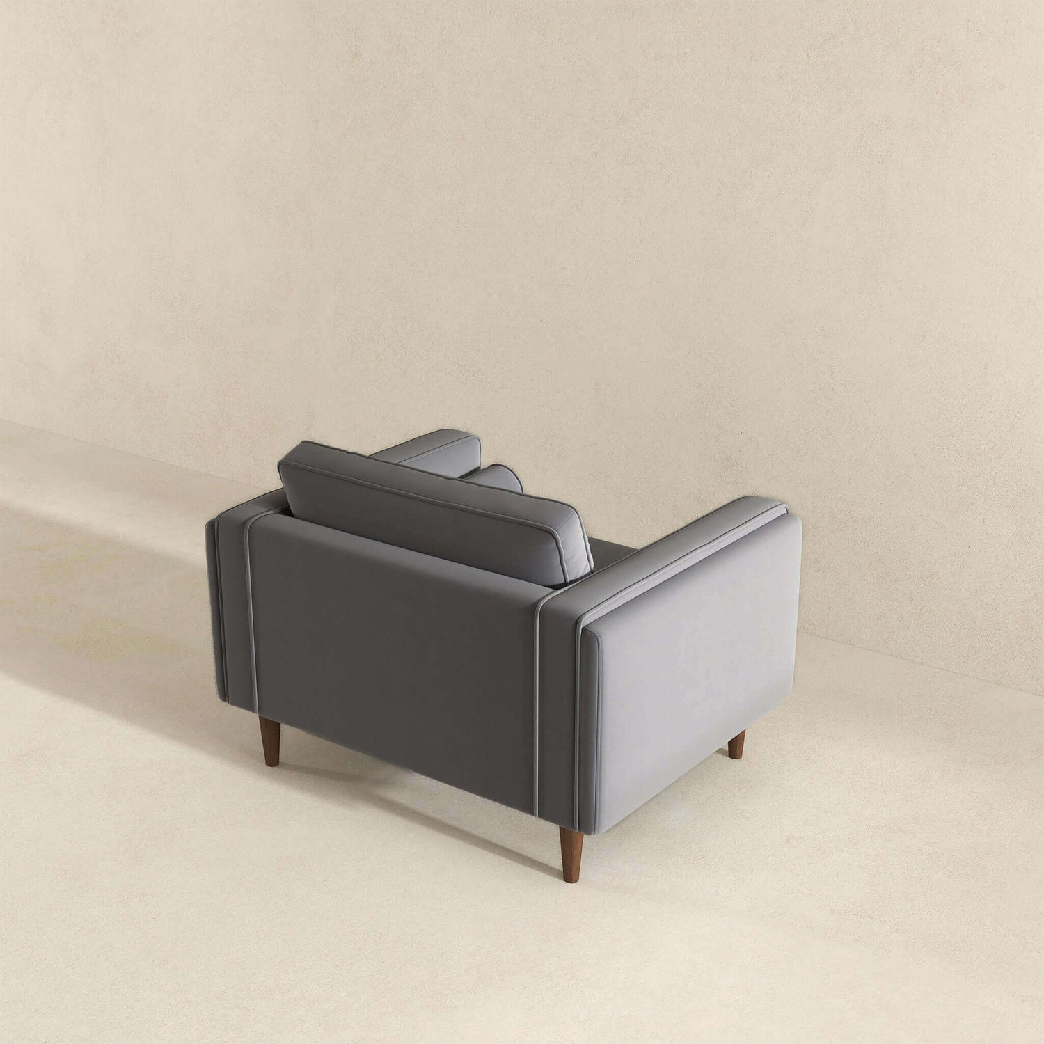 Amber Grey Velvet Lounge Chair - LCH00300505