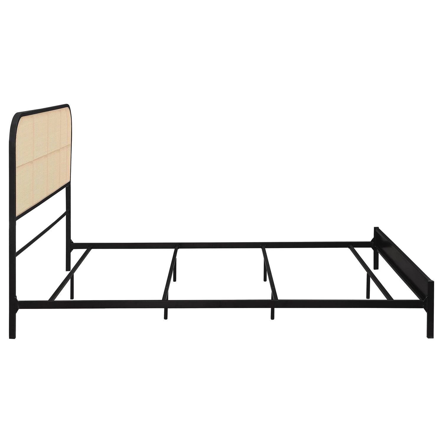 Amherst Radio Weave Rattan Metal Queen Bed Black - 360351Q