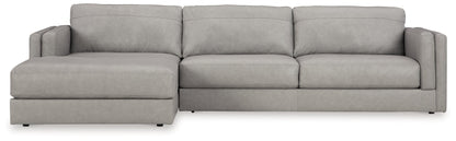 Amiata 2-Piece Sectional with Ottoman in Glacier - PKG015523
