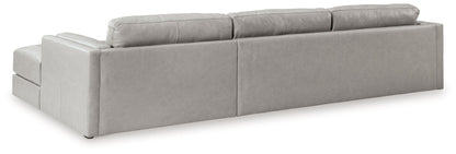Amiata 2-Piece Sectional with Ottoman in Glacier - PKG015524