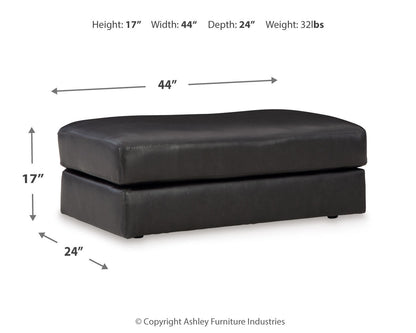 Amiata Chair and Ottoman in Onyx - PKG015488