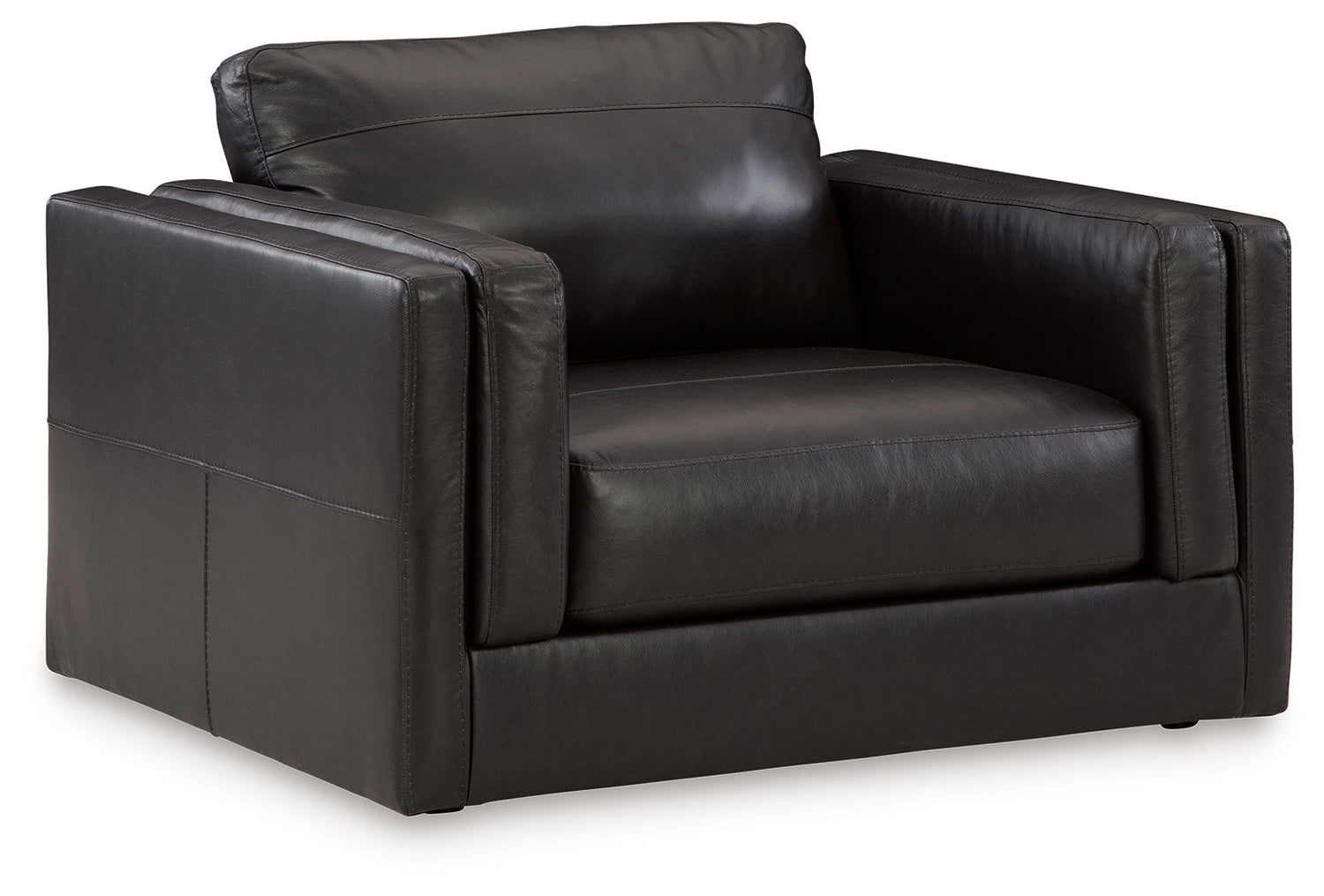 Amiata Chair and Ottoman in Onyx - PKG015488
