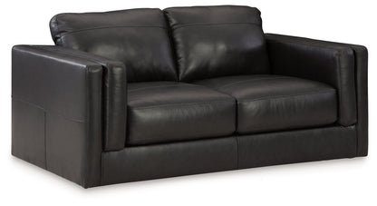 Amiata Sofa, Loveseat, Chair and Ottoman in Onyx - PKG015490