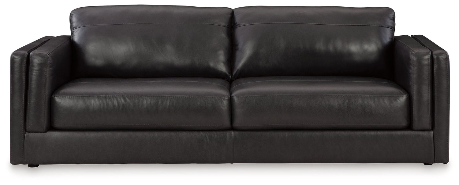 Amiata Sofa, Loveseat, Chair and Ottoman in Onyx - PKG015490