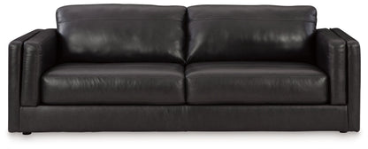 Amiata Sofa, Loveseat, Chair and Ottoman in Onyx - PKG015490