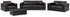 Amiata Sofa, Loveseat, Chair and Ottoman in Onyx - PKG015490