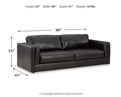 Amiata Sofa, Loveseat, Chair and Ottoman in Onyx - PKG015490