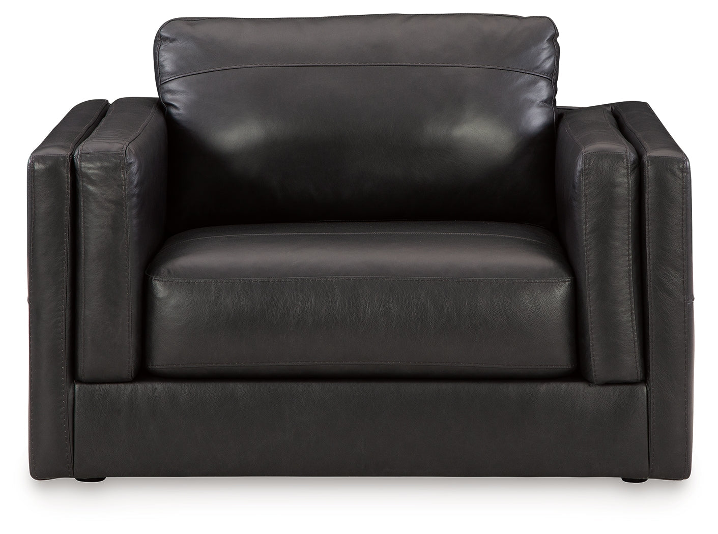 Amiata Sofa, Loveseat, Chair and Ottoman in Onyx - PKG015490