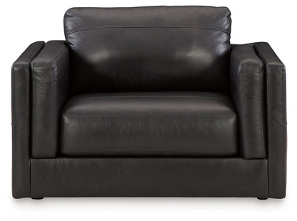 Amiata Sofa, Loveseat, Chair and Ottoman in Onyx - PKG015490
