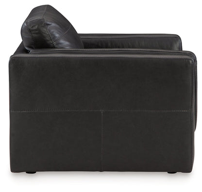 Amiata Sofa, Loveseat, Chair and Ottoman in Onyx - PKG015490