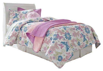 Anarasia White Twin Sleigh Headboard, Dresser and Mirror - B129B18