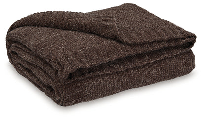 Anawood Brown Throw (Set of 3) - A1001098