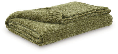 Anawood Olive Green Throw (Set of 3) - A1001178