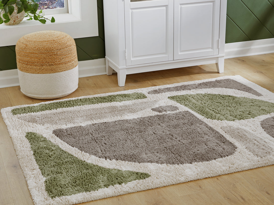 Anburgh Green/Gray/Ivory Medium Rug - R407352