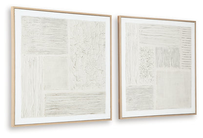 Andorfield Beige/Black/White Wall Art (Set of 2) - A8000517