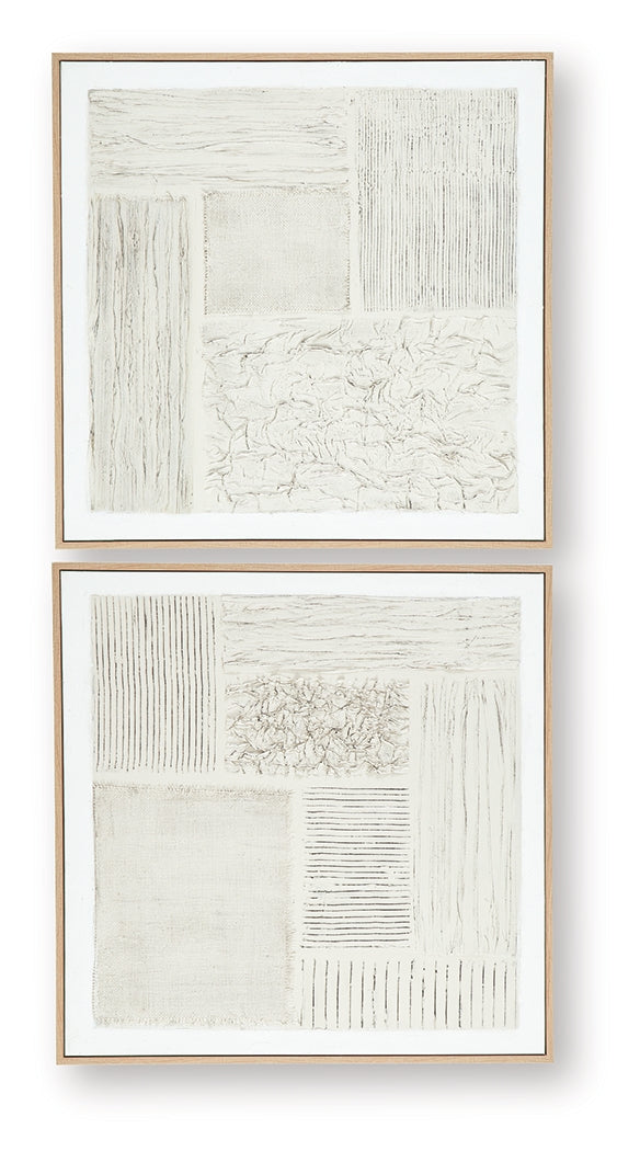 Andorfield Beige/Black/White Wall Art (Set of 2) - A8000517