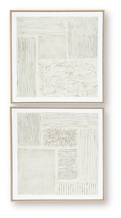 Andorfield Beige/Black/White Wall Art (Set of 2) - A8000517