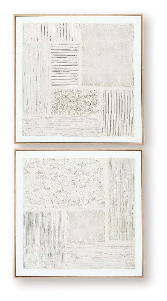 Andorfield Beige/Black/White Wall Art (Set of 2) - A8000517
