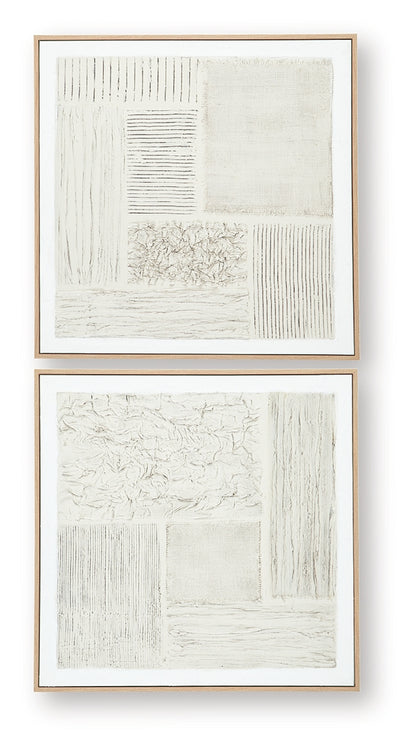 Andorfield Beige/Black/White Wall Art (Set of 2) - A8000517