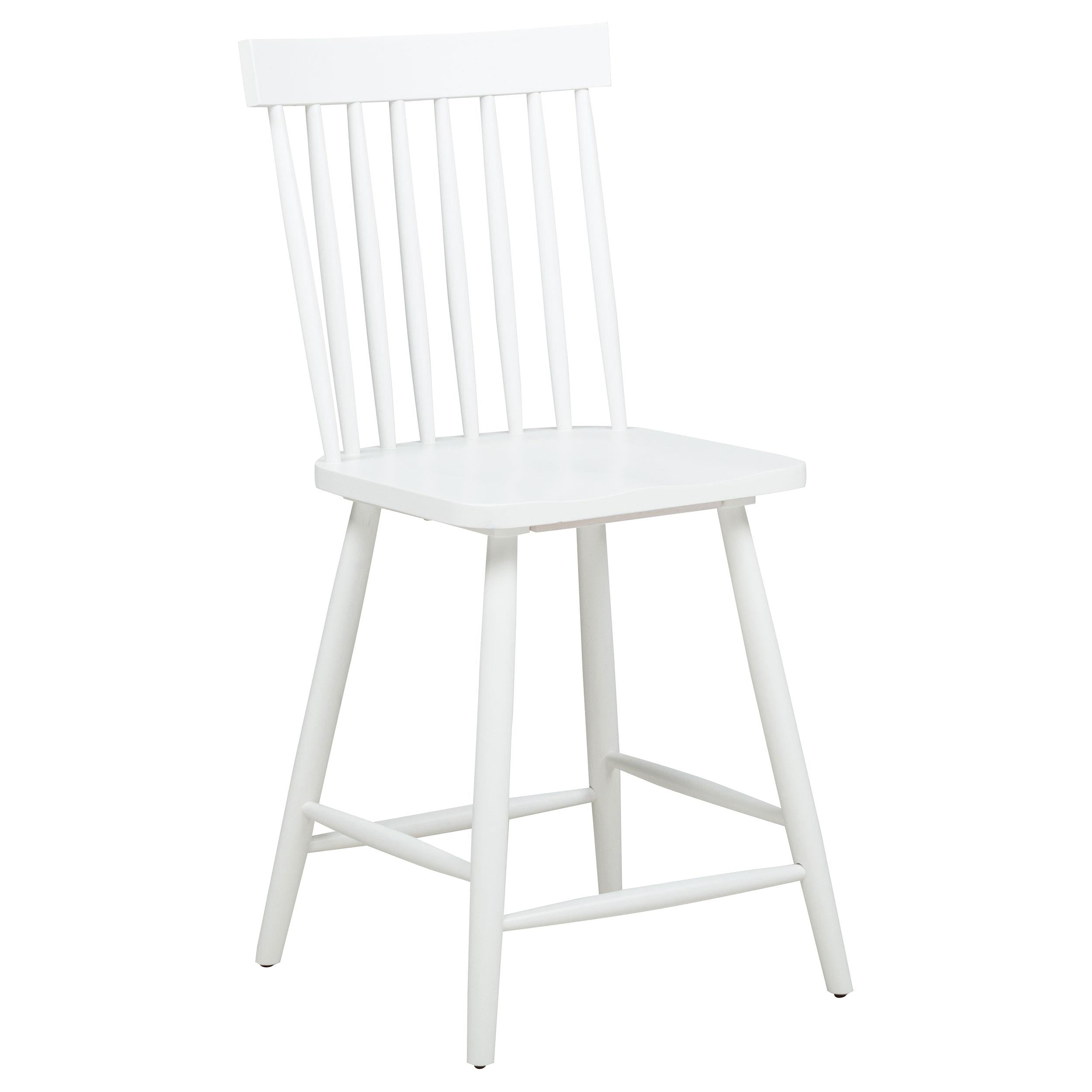 Andrews 5-piece Round Counter Dining Set Light Ash and White - 122508-S5W