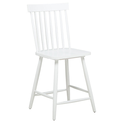 Andrews 5-piece Round Counter Dining Set Light Ash and White - 122508-S5W