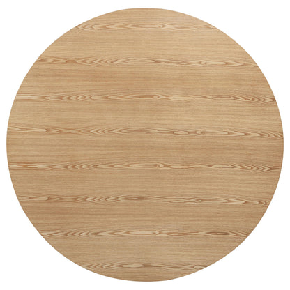 Andrews 5-piece Round Dining Table Set Light Ash and Black - 122500-S5B