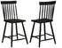 Andrews Windsor Counter Height Dining Side Chair Black - 122509BLK