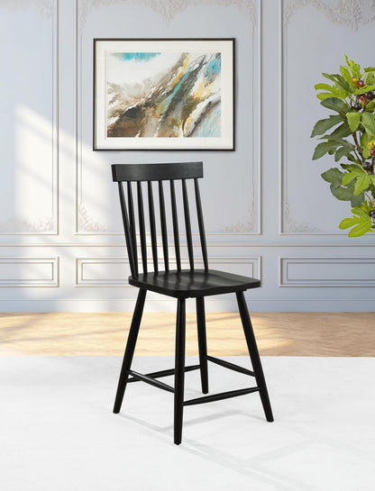 Andrews Windsor Counter Height Dining Side Chair Black - 122509BLK