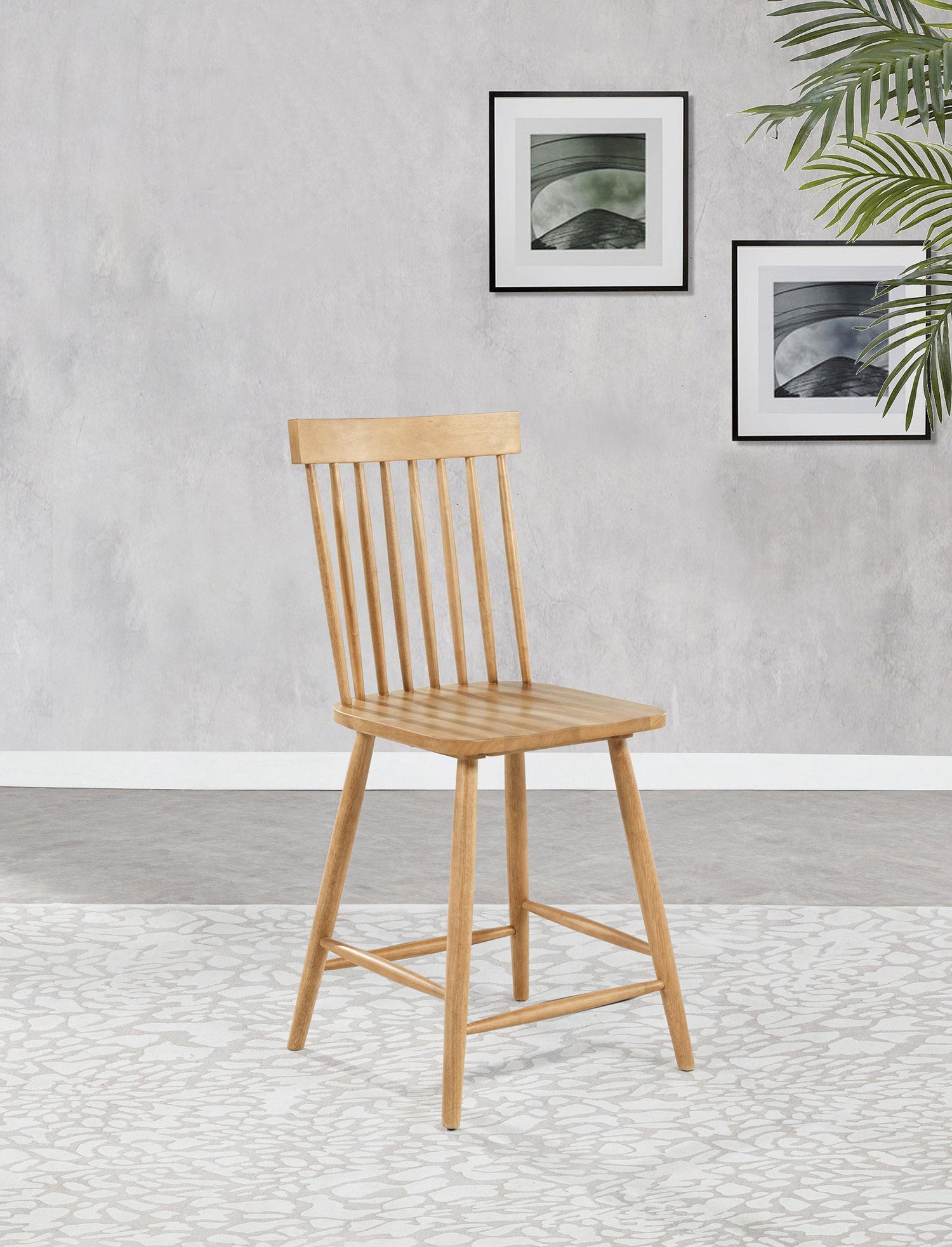 Andrews Windsor Counter Height Dining Side Chair Light Ash - 122509