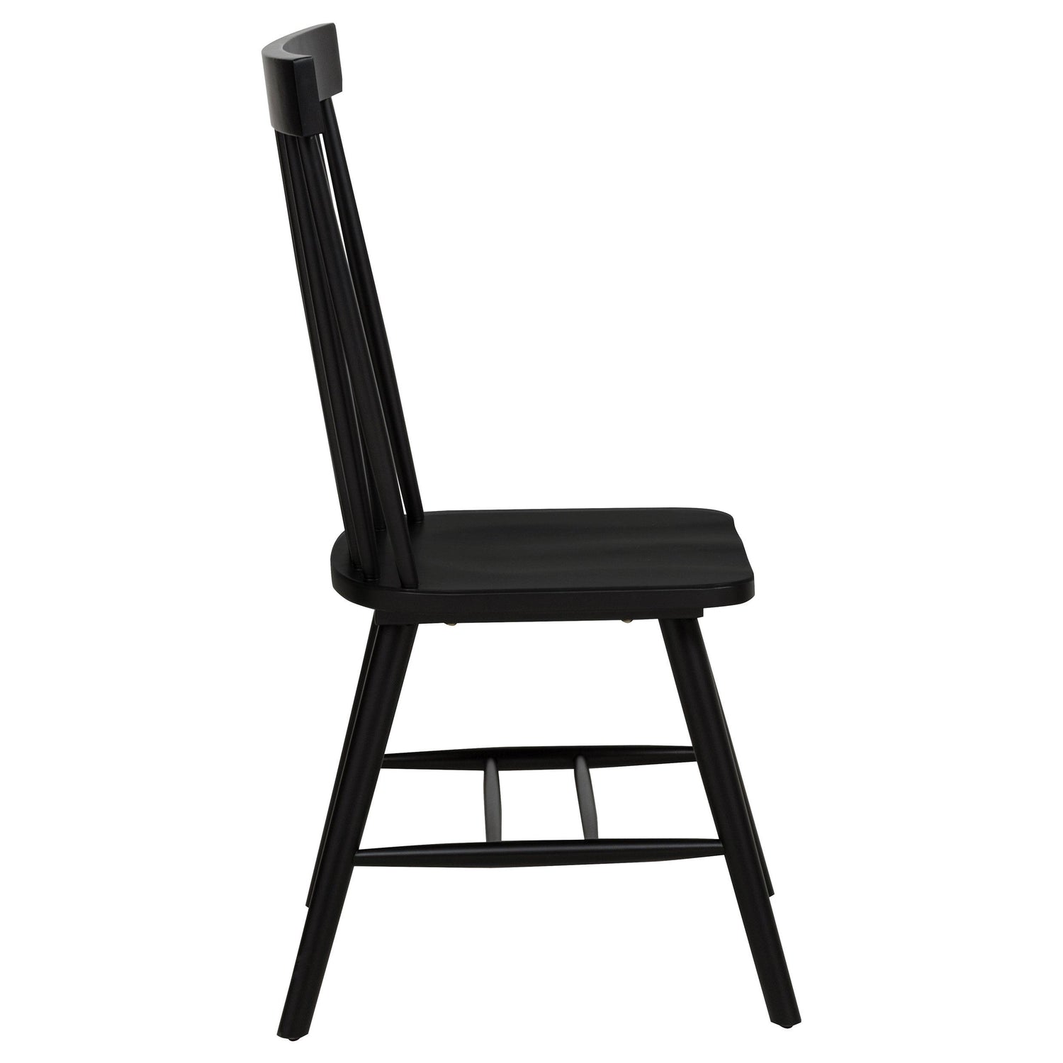 Andrews Windsor Spindle Back Dining Side Chair Black - 122502BLK