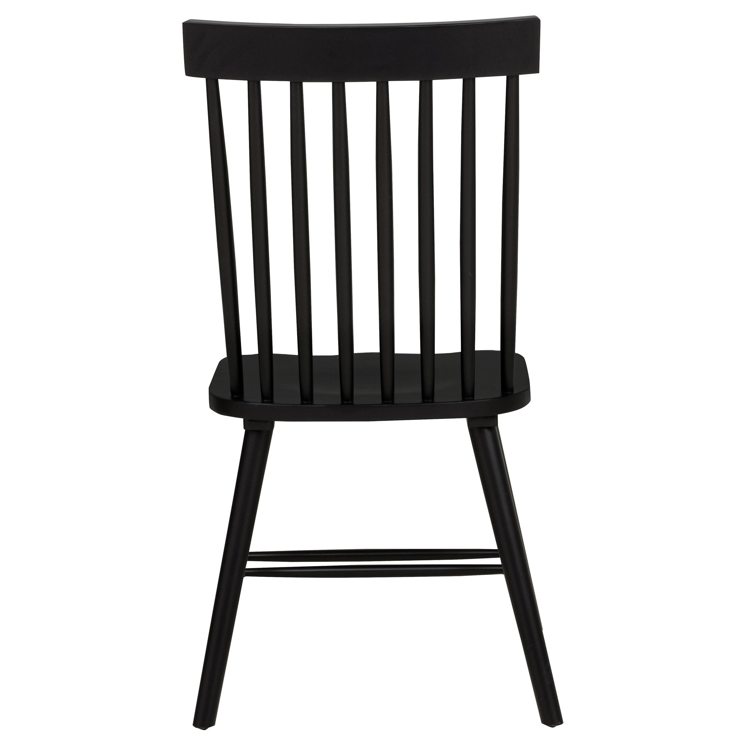 Andrews Windsor Spindle Back Dining Side Chair Black - 122502BLK