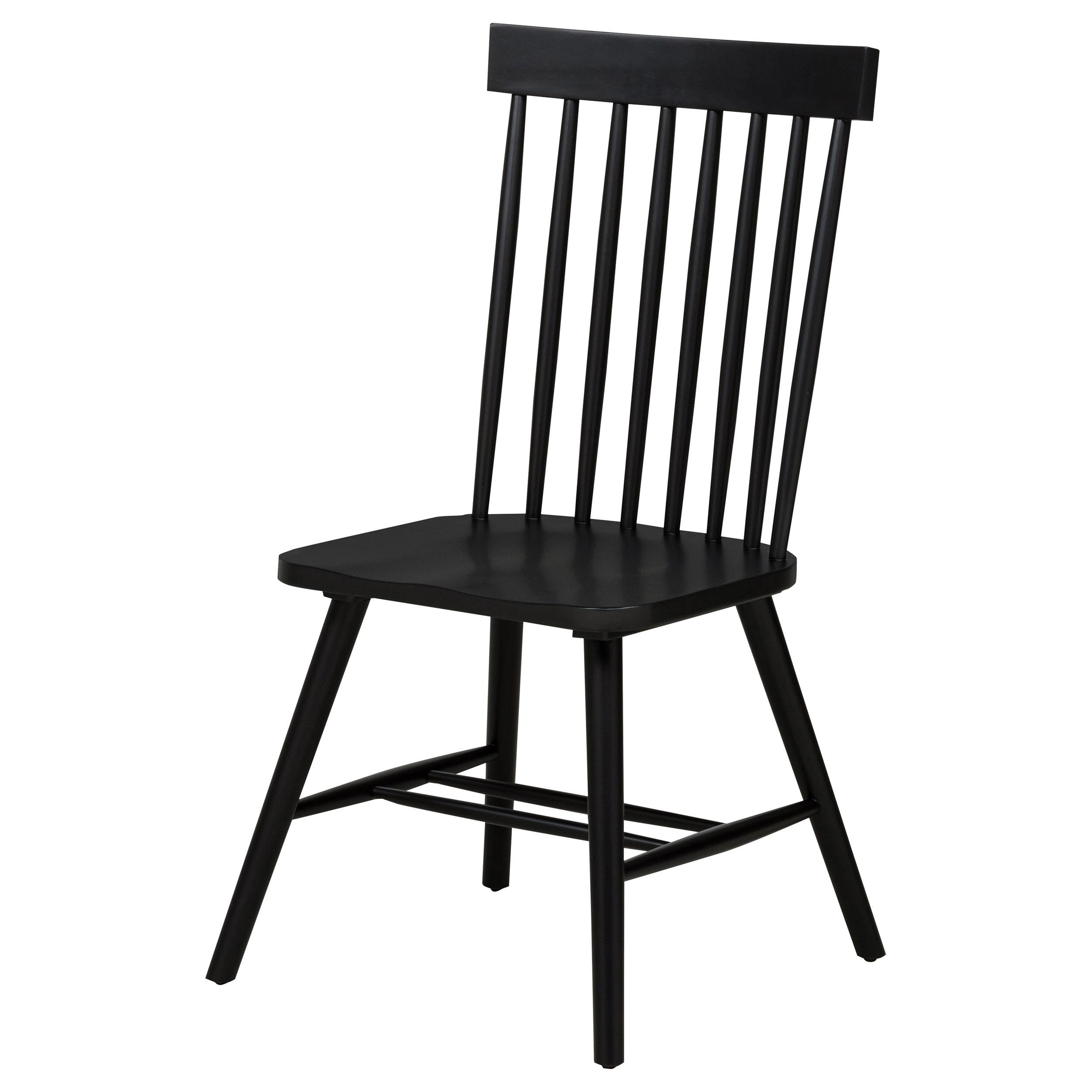 Andrews Windsor Spindle Back Dining Side Chair Black - 122502BLK