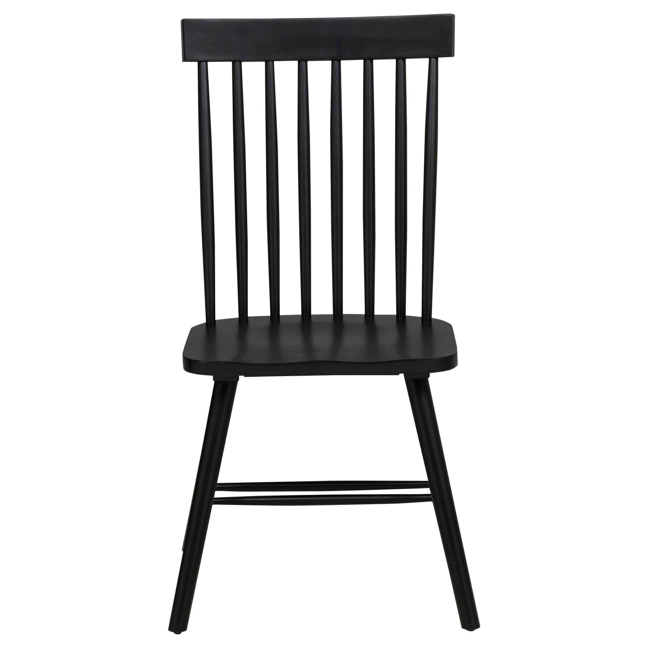Andrews Windsor Spindle Back Dining Side Chair Black - 122502BLK