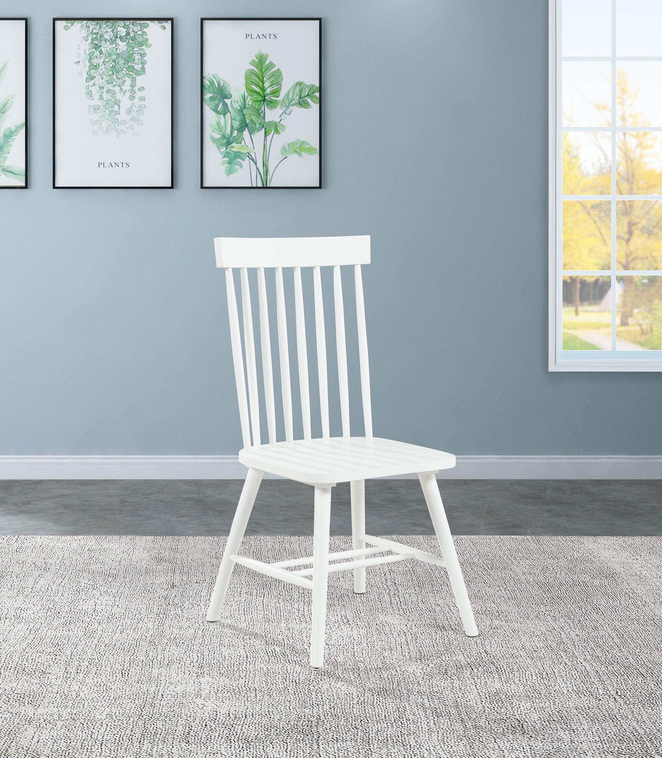 Andrews Windsor Spindle Back Dining Side Chair White - 122502WHT