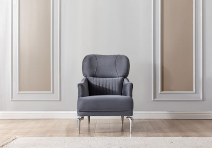 Angela Gray Velvet Sofa 91" &amp; Loveseat 71" - ANGELAGRY-SL