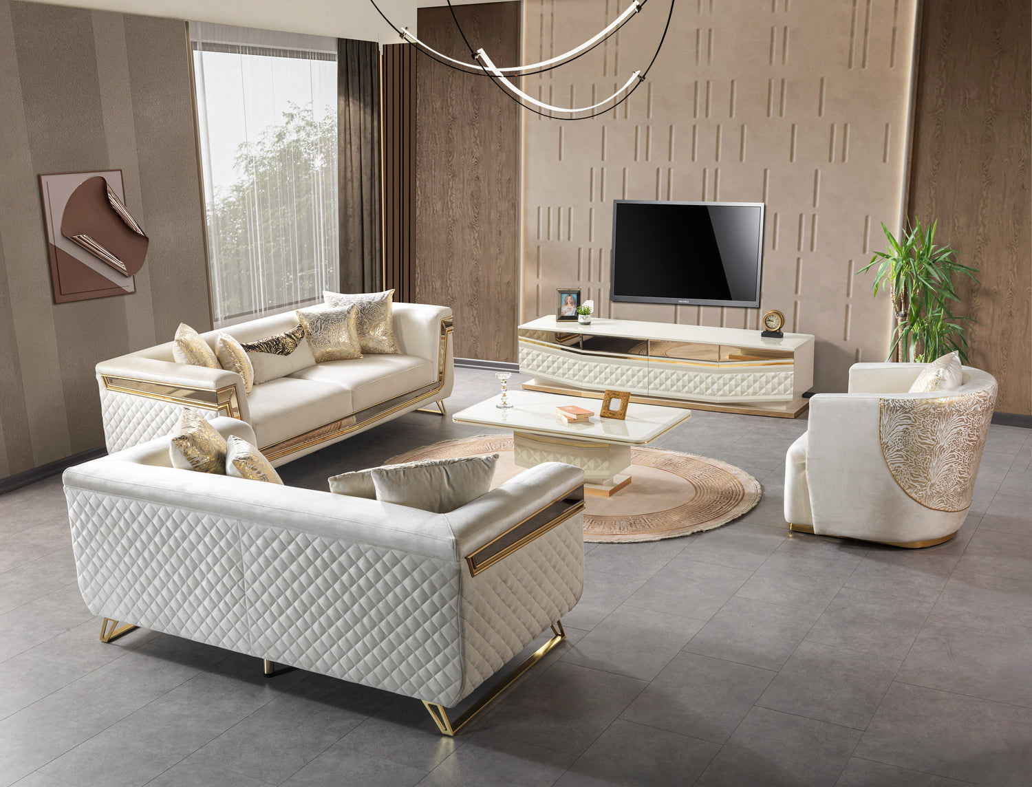 Anica Ivory Tv Stand - ANICAIV-TV